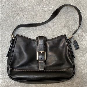 Coach black leather purse
